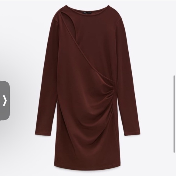 ZARA CUT OUT PLEATED DRESS SIZE S NWT - Picture 8 of 10